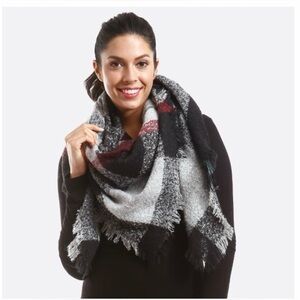 Plaid Oversized Blanket Scarf